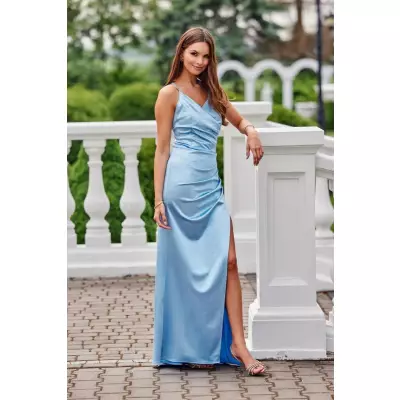 Sukienka Model Lamelia BLE SUK0445 Błękit - Roco Fashion