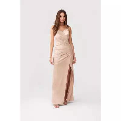 Sukienka Model Lamelia BEZ SUK0445 Beige - Roco Fashion