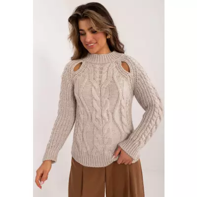 Sweter Damski Model BA-SW-1560.19 Beige - Badu