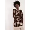 Sweter Damski Model BA-SW-0277.02 Dark Brown - Badu