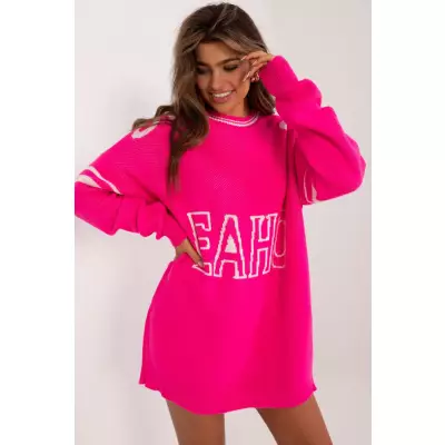 Sweter Damski Model BA-SW-0558.28 Fluo Pink - Badu