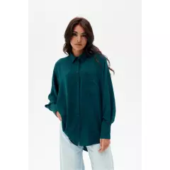 Koszula Damska Model Olena BUT BLU0190 Bottle Green - Roco Fashion