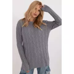 Sweter Damski Model AT-SW-2343.88 Dark Grey - AT