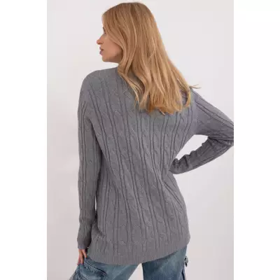 Sweter Damski Model AT-SW-2343.88 Dark Grey - AT