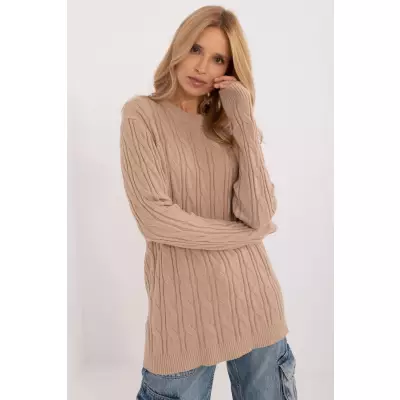 Sweter Damski Model AT-SW-2343.88 Camel - AT