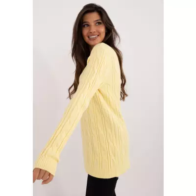 Sweter Damski Model AT-SW-2343.88 Light Yellow - AT