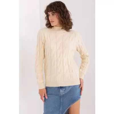 Sweter Damski Model AT-SW-2235.00P Light Beige - AT