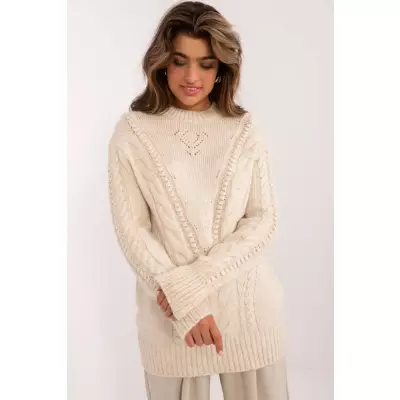 Sweter Damski Model BA-SW-0574.44 Light Beige - Badu