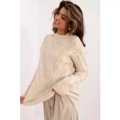 Sweter Damski Model BA-SW-0574.44 Light Beige - Badu