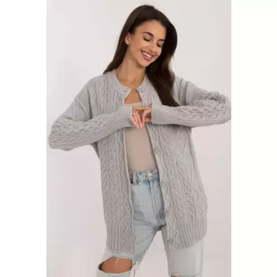 Sweter Damski Model AT-SW-23525.21 Grey - AT