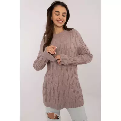 Sweter Damski Model AT-SW-2343.88 Dark Beige - AT