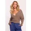 Sweter Damski Model MOE809 Cappuccino - Moe