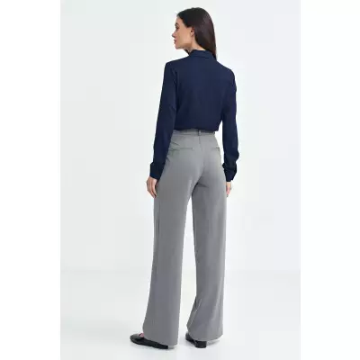 Spodnie z zakładkami wide leg SD104 Grey - Nife