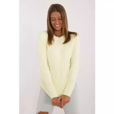 Sweter Damski Model AT-SW-2338-2.00 Light Yellow - AT