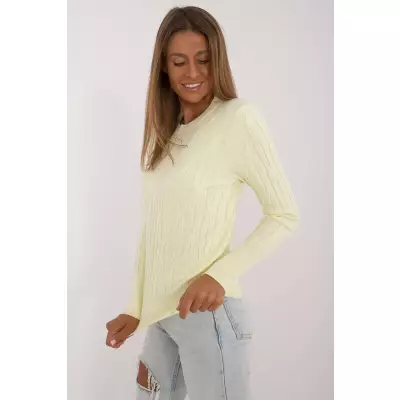 Sweter Damski Model AT-SW-2338-2.00 Light Yellow - AT