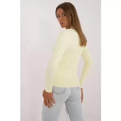 Sweter Damski Model AT-SW-2338-2.00 Light Yellow - AT