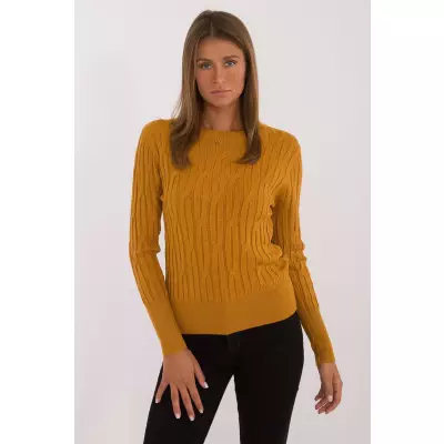 Sweter Damski Model AT-SW-2338-2.00 Dark Yellow - AT