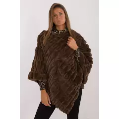 Sweter Ponczo Model AT-PN-2347.88 Dark Brown - AT