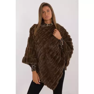 Sweter Ponczo Model AT-PN-2347.88 Dark Brown - AT