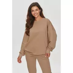 Bluza Damska Model M859 Cappuccino - Makadamia