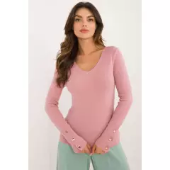 Sweter Damski Model AT-SW-2334.49 Dark Pink - AT