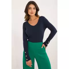 Sweter Damski Model AT-SW-2334.49 Navy - AT