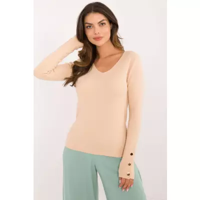 Sweter Damski Model AT-SW-2334.91 Beige - AT