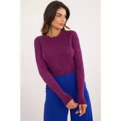 Sweter Damski Model AT-SW-2338-2.61 Violet - AT