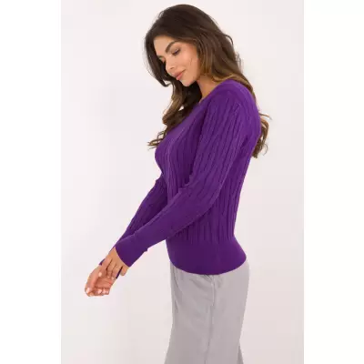 Sweter Damski Model AT-SW-2338-2.61 Dark Violet - AT