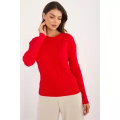 Sweter Damski Model AT-SW-2338-2.61 Red - AT