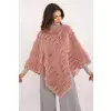 Sweter Ponczo Model AT-PN-2347.88 Dark Pink - AT