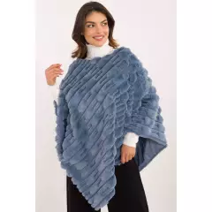 Sweter Ponczo Model AT-PN-2347.88 Blue - AT