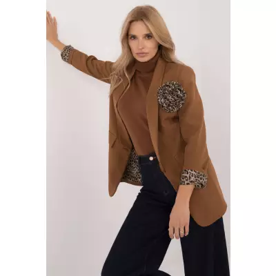 Marynarka Model DHJ-MA-19782.33 Light Brown - Italy Moda