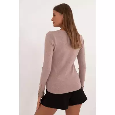 Sweter Damski Model AT-SW-2334.91 Dark Beige - AT