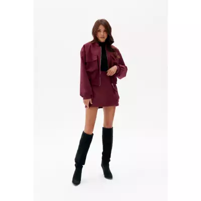 Kurtka Damska Model Erice BOR KUR0025 Bordo - Roco Fashion