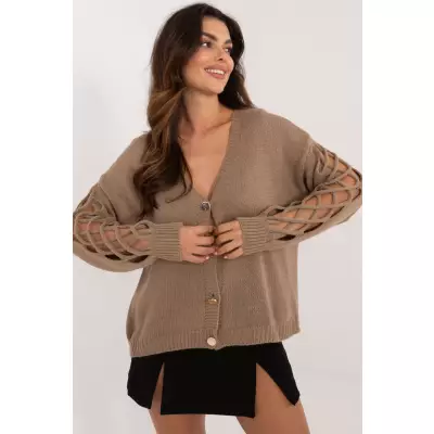 Sweter Damski Model MI-SW-2908.28 Dark Beige - Italy Moda