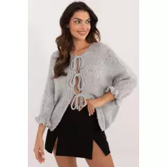 Sweter Damski Model MI-SW-2911.91 Grey - Italy Moda