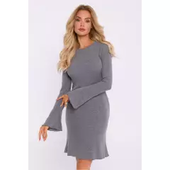 Sukienka Model MOE821 Grey Melange - Moe