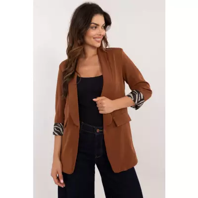 Marynarka Model DHJ-MA-18657.94 Light Brown - Italy Moda