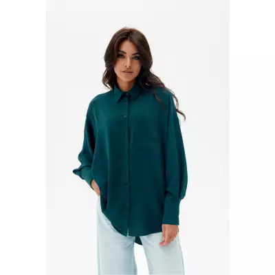 Koszula Damska Model Elisa BUT BLU0192 Bottle Green - Roco Fashion