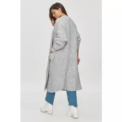 Sweter Kardigan Model S153 Grey Melange - Makadamia