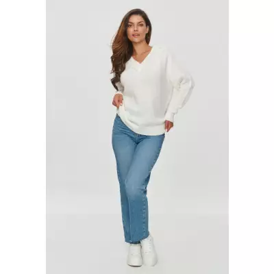 Sweter Damski Model S152 Śmietanka - Makadamia