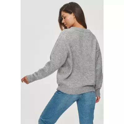 Sweter Damski Model S152 Grey Melange - Makadamia