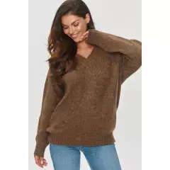 Sweter Damski Model S152 Brown - Makadamia