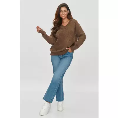 Sweter Damski Model S152 Brown - Makadamia