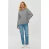 Sweter Damski Model S150 Grey Melange - Makadamia