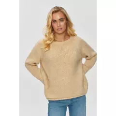 Sweter Damski Model S150 Piasek - Makadamia