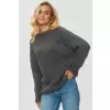 Sweter Damski Model S150 Grafit Melange - Makadamia