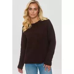 Sweter Damski Model S150 Czekolada - Makadamia