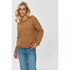 Sweter Damski Model S150 Camel - Makadamia